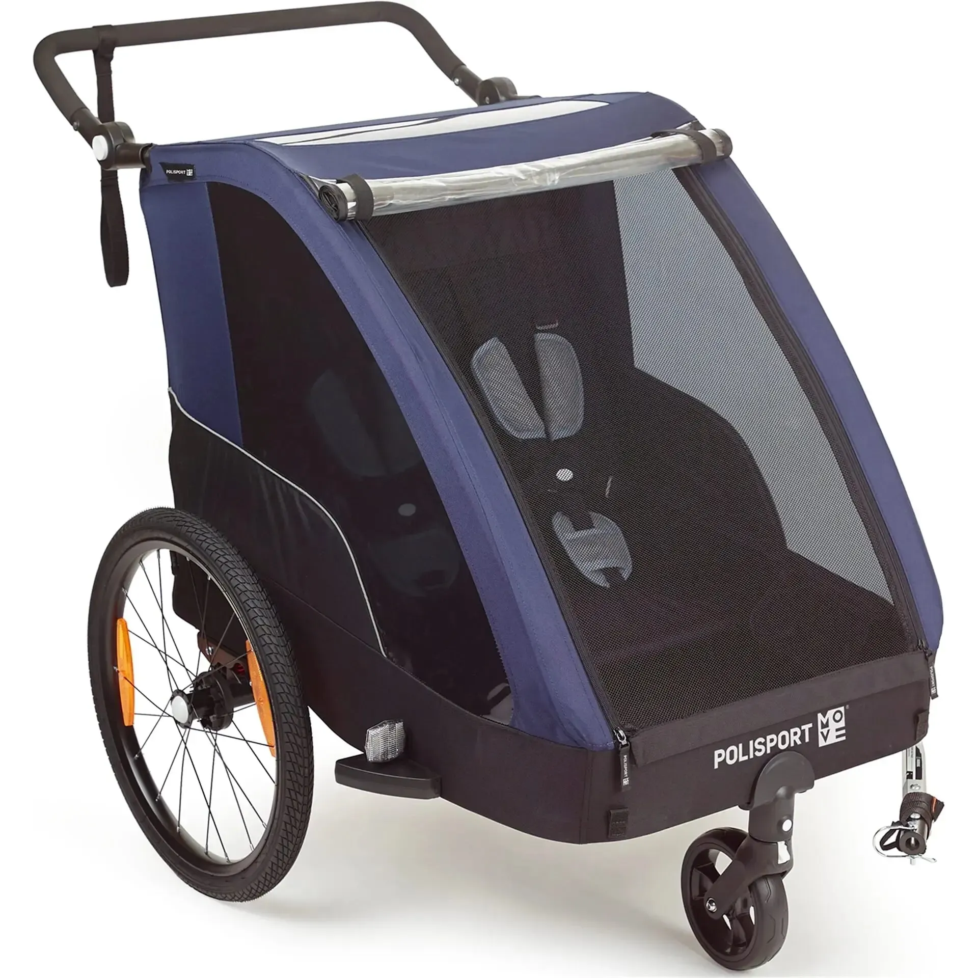 Polisport Kids Trailer Voor Fietsen En Wandelen Grey / Blue